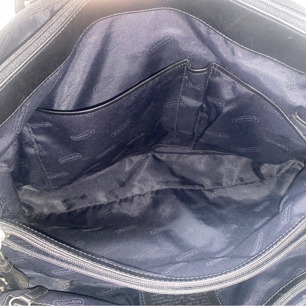 Coach Vintage Mercer Twill and Leather Black Satchel EUC - Picture 8 of 15